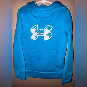 Under Armour Blue Boys Pullover Hoodie Kangaroo Pocket